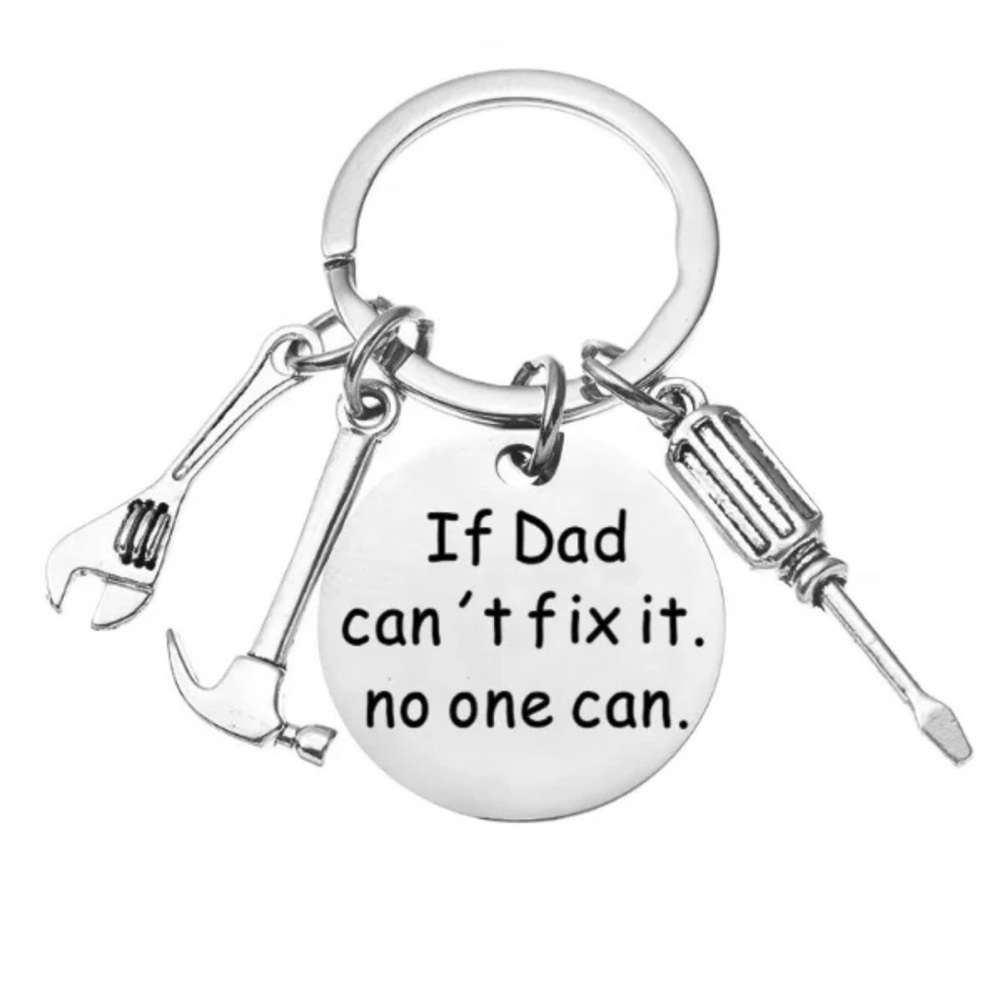 NEW silver dad daddy Father’s Day Gift keychain